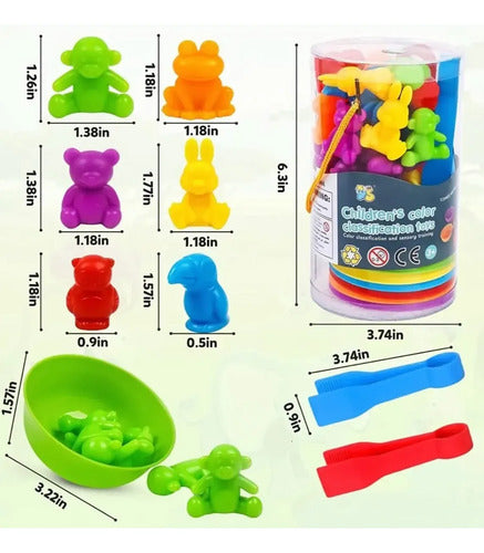 Juguete Educativo Clasificación De Colores Conteo Animales Todos
