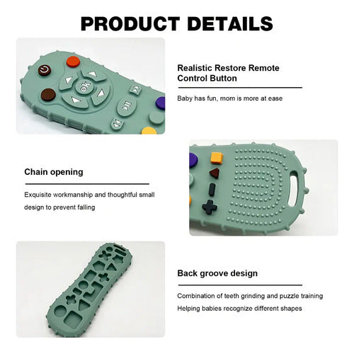 Mordedor Bebé Sensorial Silicona Control Remoto Libre Bpa