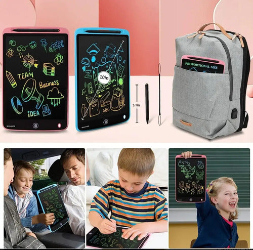 Pizarra Magica Tablet Lcd De Dibujo Niños  8.5 Pulgadas Azul