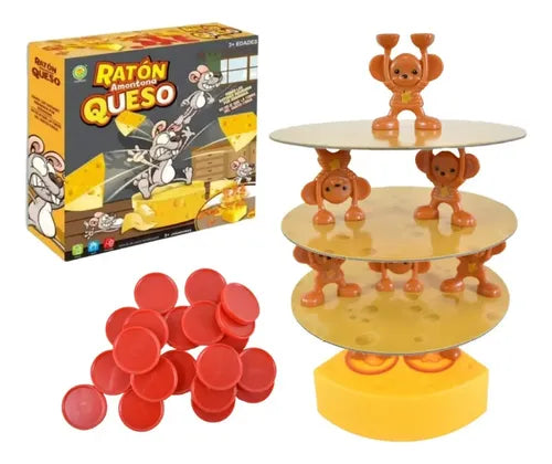 Juego De Mesa Ratón Amontona Queso Niños Juguete Equilibrio
