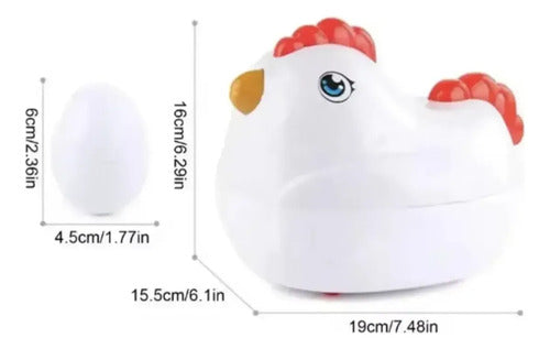 Juguete De Encaje Gallina 12 Huevos Encaje Colores Numeros Blanco