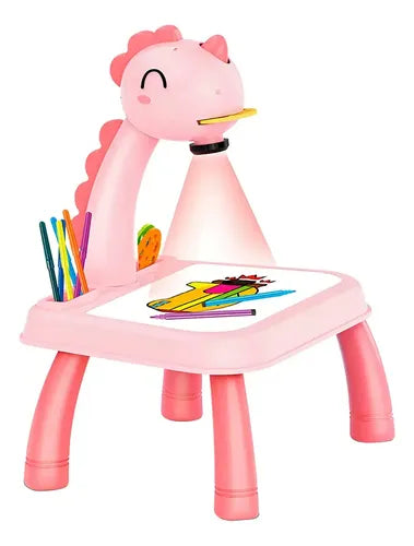 Proyector Mesa De Dibujo Para Niños Jirafa Juguete Rosa Rosa