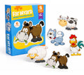 Puzzle Rompecabezas Didáctico Animales De La Granja 6 En 1