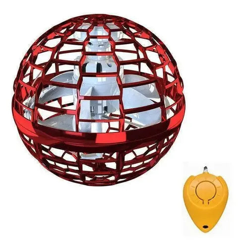 Pelota Voladora Leds Rgb Flynova Pro Spinner Control Color Rojo