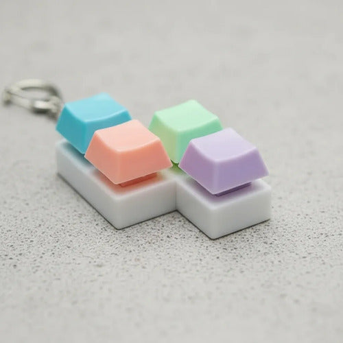 Teclado Boton Click Fidget Antiestres Llavero Sensorial Surtido