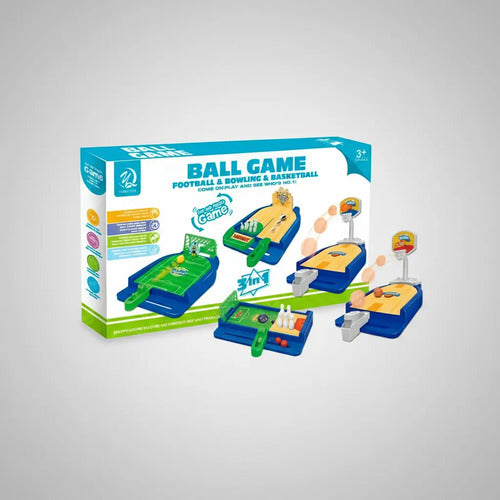 Juego De Mesa Ball Game 3 En 1 Futbol Basketball Bowling