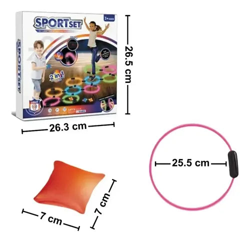 Set 10 Aros Neón De Agilidad Para Niños Azul
