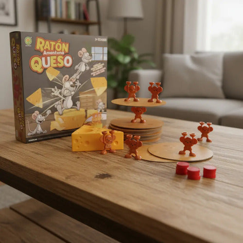 Juego De Mesa Ratón Amontona Queso Niños Juguete Equilibrio