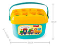 Juego Balde Bloques De Encaje Bebé Color Celeste Huanger Celeste