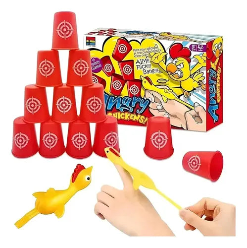 Juego De Mesa Angry Chickens Pollos Voladores Tiro Al Blanco