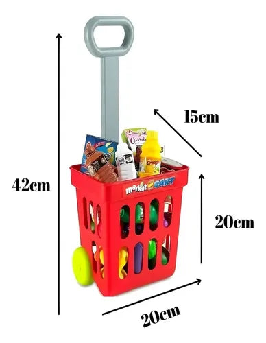 Mini Supermercado Carrito Compras Juguete Caja Registradora