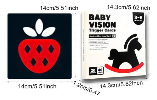 Set De Tarjetas De Estimulación Visual | Bebes Sensorial-