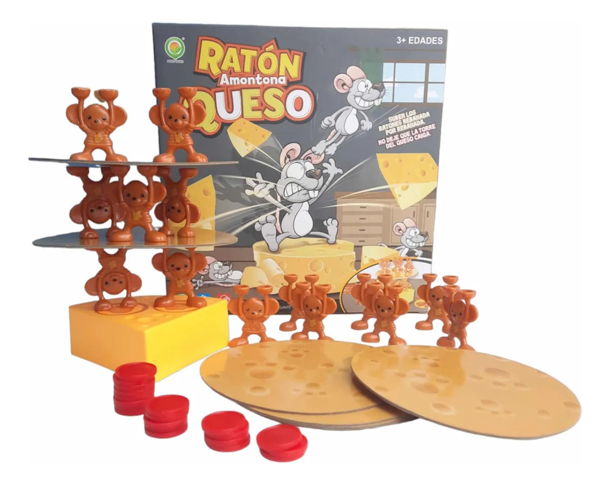 Juego De Mesa Ratón Amontona Queso Niños Juguete Equilibrio