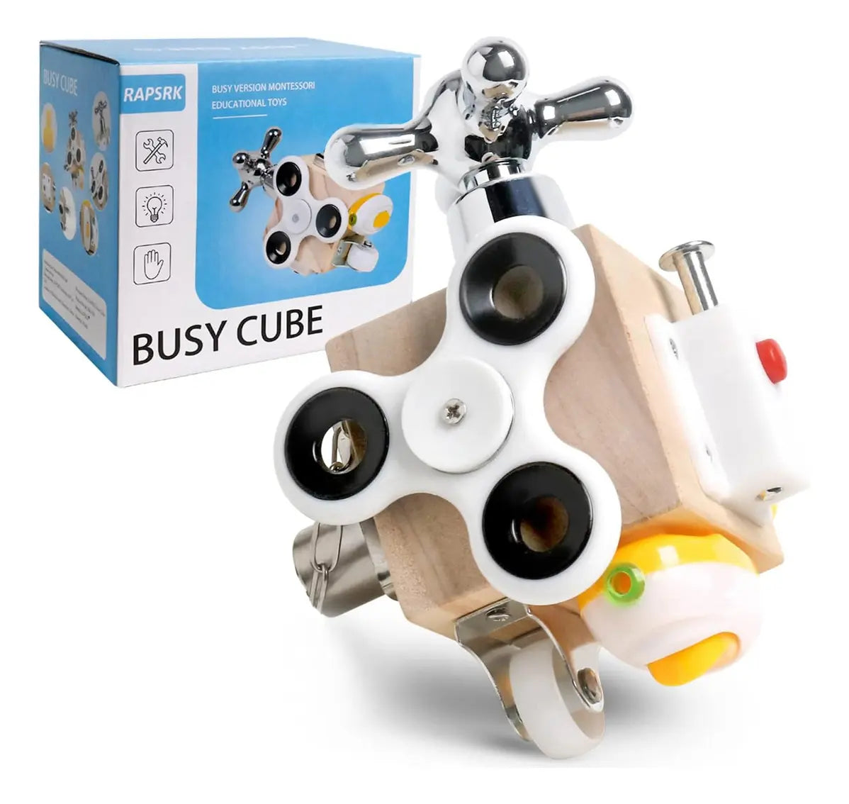 Juguete Sensorial De Viaje Busy Cube Para Niños Sensory Busy Board